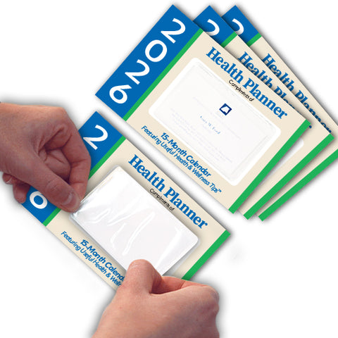 Cost to Affix Business Card Holders to Your Calendar Front Covers