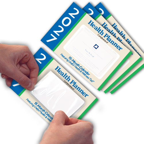 Cost to Affix Business Card Holders to Your Calendar Front Covers