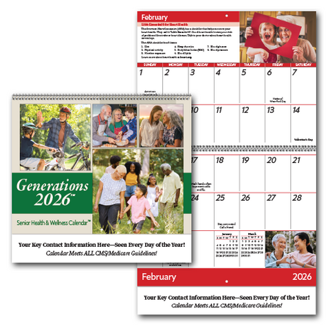 Generations 2026 — Senior Health & Wellness Wall Calendars™